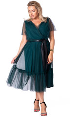 Платье из фатина больших размеров с оборками ASIA, зеленое цена и информация | Платья | 220.lv