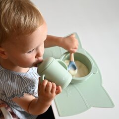 Силиконовая кружка Nordbaby Sippy, зеленая цена и информация | Бутылочки и аксессуары | 220.lv