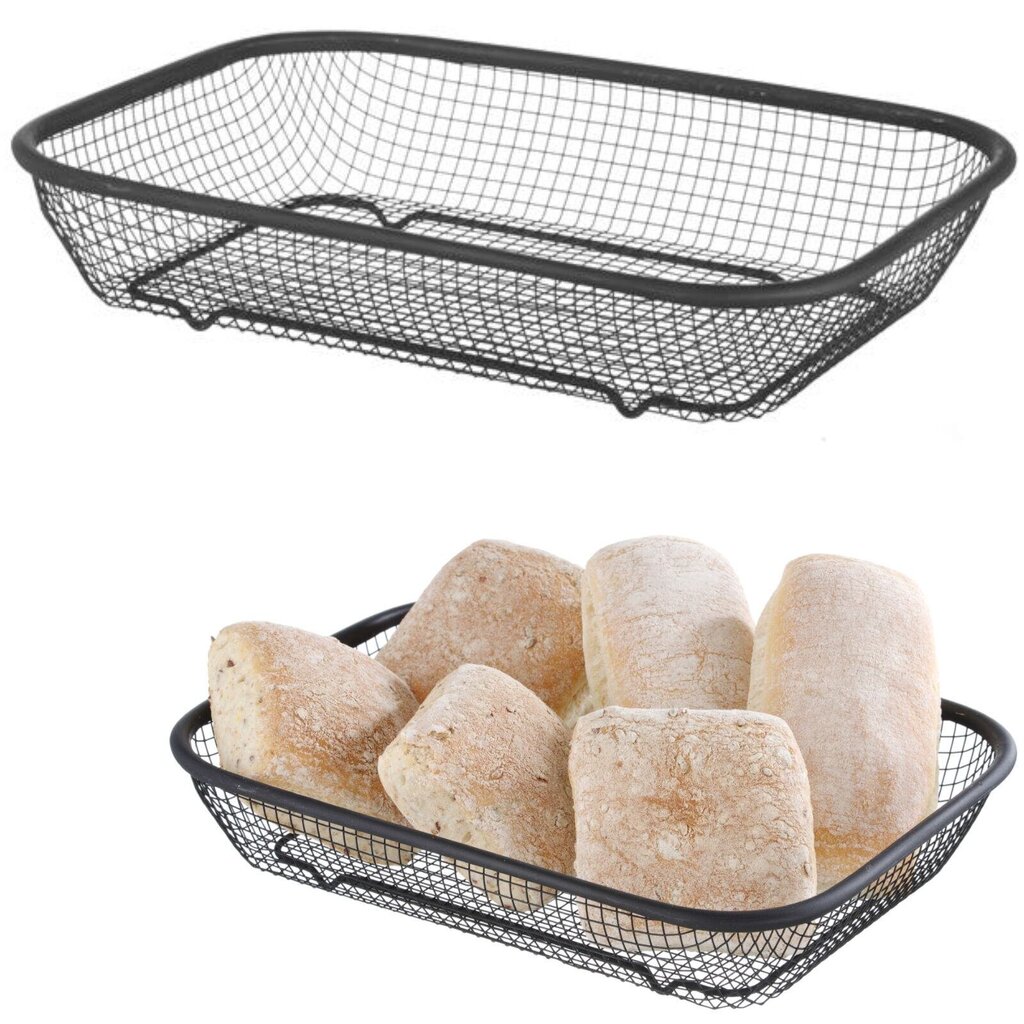 Stiepļu grozs maizītes pasniegšanai 295x220x60 mm melns - Hendi 425558 цена и информация | Virtuves piederumi | 220.lv