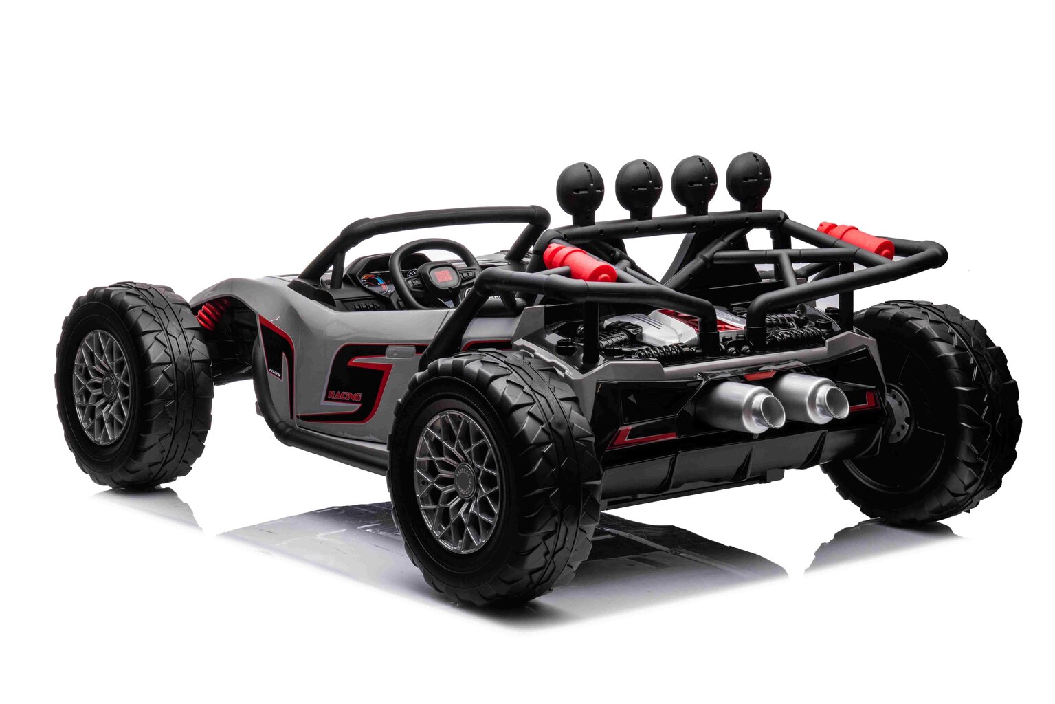 Divvietīgs elektriskais sporta auto Buggy Racing 5, pelēks цена и информация | Bērnu elektroauto | 220.lv