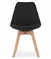 Krēsls Muf-Art, melns cena un informācija | Virtuves un ēdamistabas krēsli | 220.lv