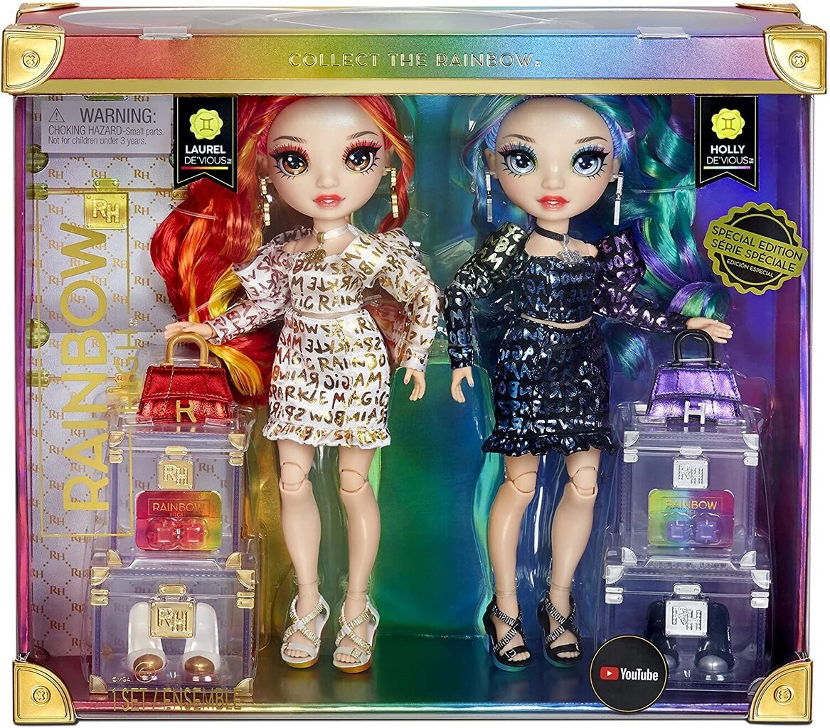 Lelles dvīnes Rainbow High цена и информация | Rotaļlietas meitenēm | 220.lv
