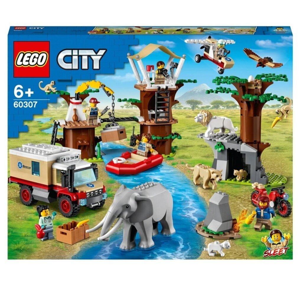 60307 LEGO® City Лагерь спасения дикой природы цена | 220.lv