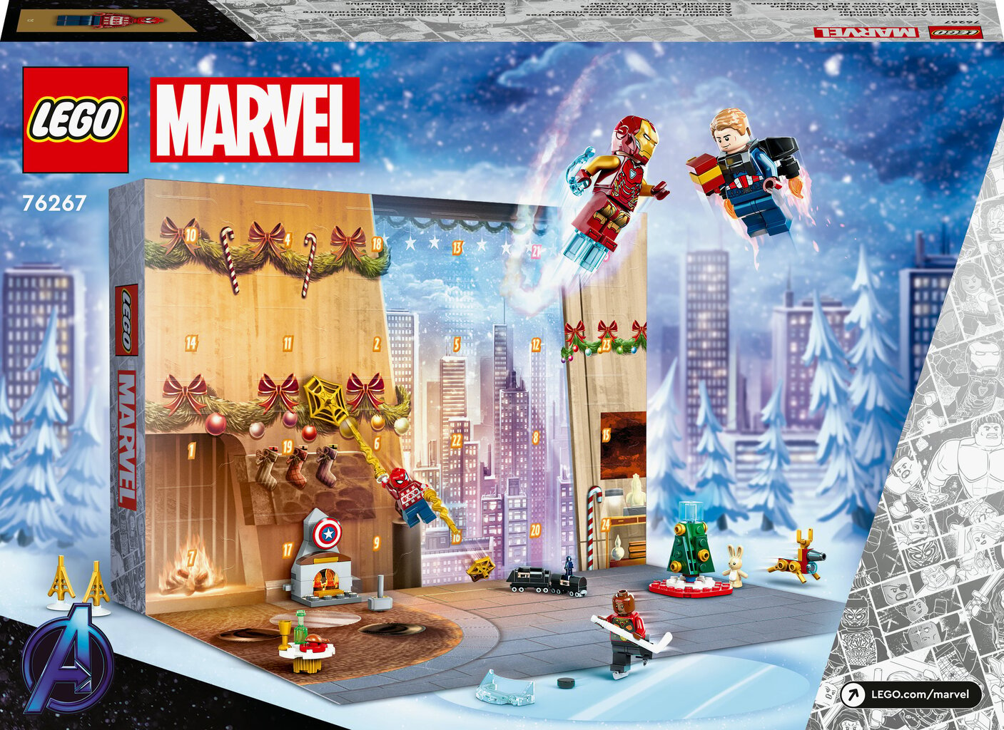 76267 LEGO® Marvel Адвент-календарь Мстителей цена | 220.lv