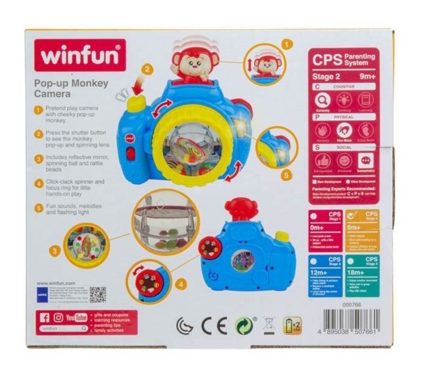 Interaktīvā kamera bērniem WinFun cena un informācija | Rotaļlietas zīdaiņiem | 220.lv