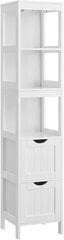 Высокий шкаф для ванной комнаты Vasagle BBC66WT цена и информация | Шкафчики для ванной | 220.lv
