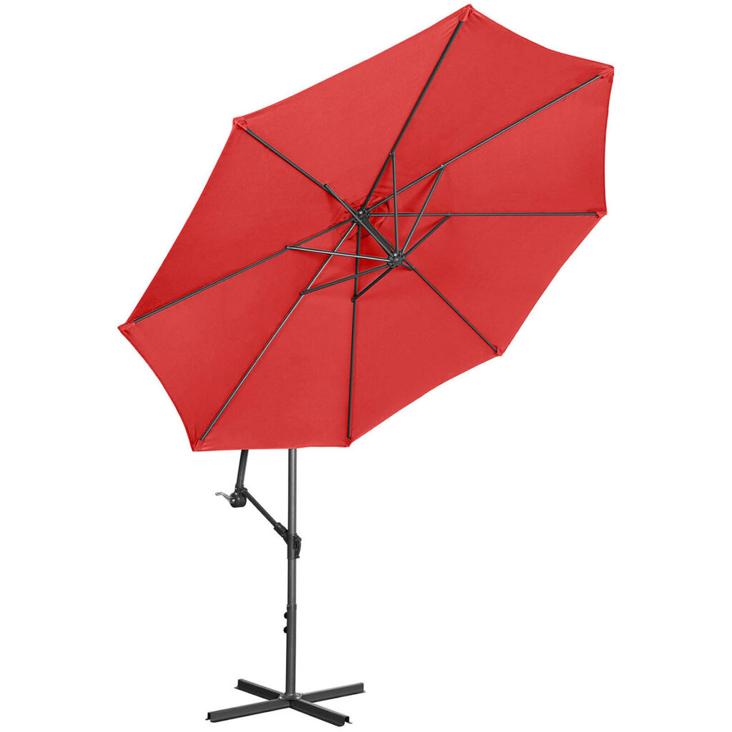 Dārza lietussargs, 300 cm, sarkans cena un informācija | Saulessargi, markīzes un statīvi | 220.lv