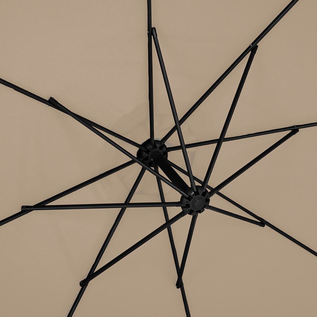 Dārza lietussargs, 300 cm, pelēkbrūns cena un informācija | Saulessargi, markīzes un statīvi | 220.lv