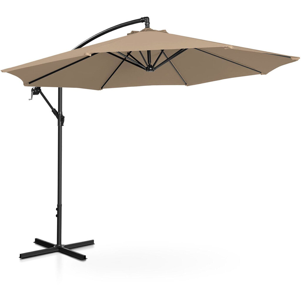 Dārza lietussargs, 300 cm, pelēkbrūns cena un informācija | Saulessargi, markīzes un statīvi | 220.lv