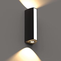 Moderns LED sienas gaismeklis Shinbeam, 8W, 960LM, melns cena un informācija | Sienas lampas | 220.lv