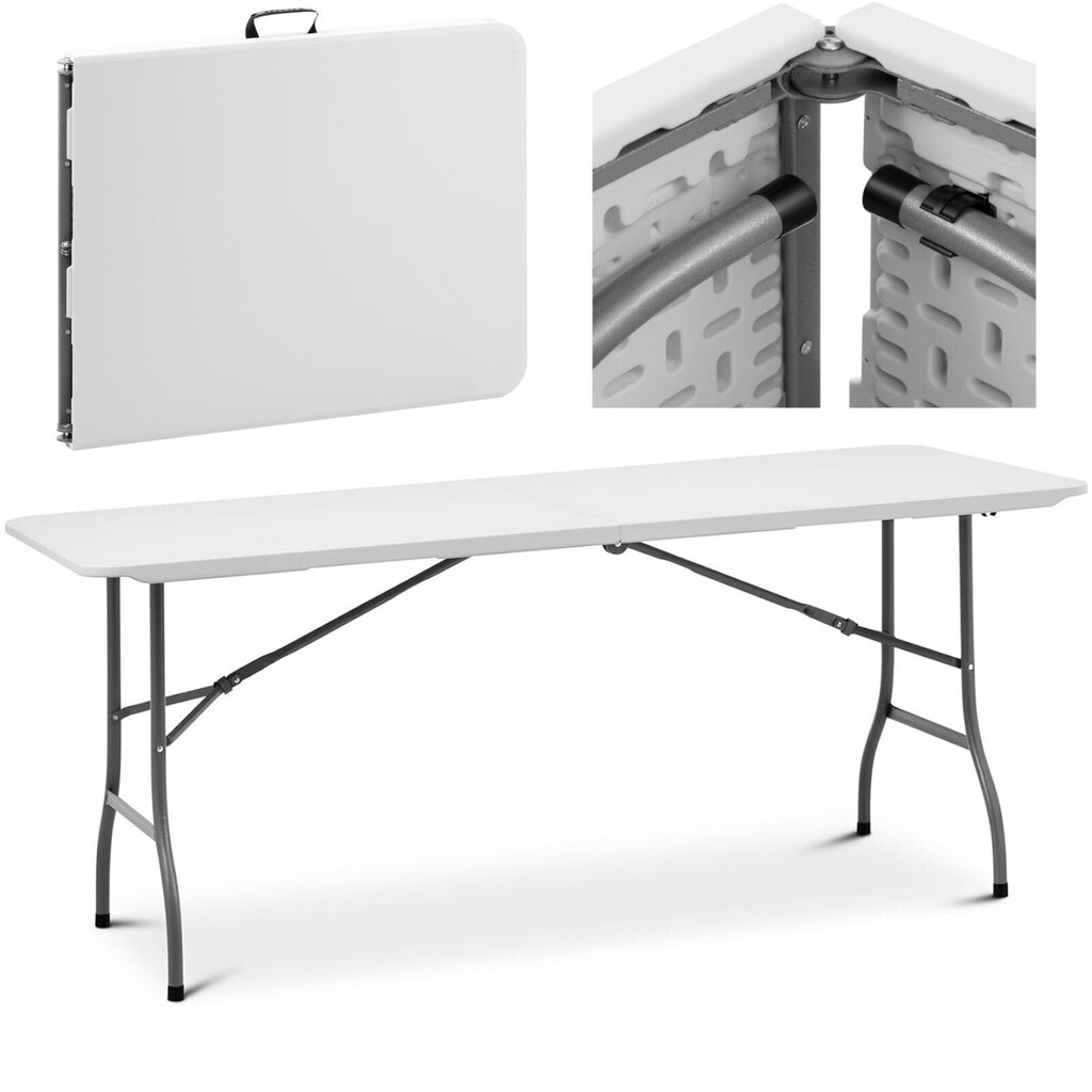 Saliekams dārza galds Royal Catering, 180x75x74 cm, balts cena un informācija | Dārza galdi | 220.lv