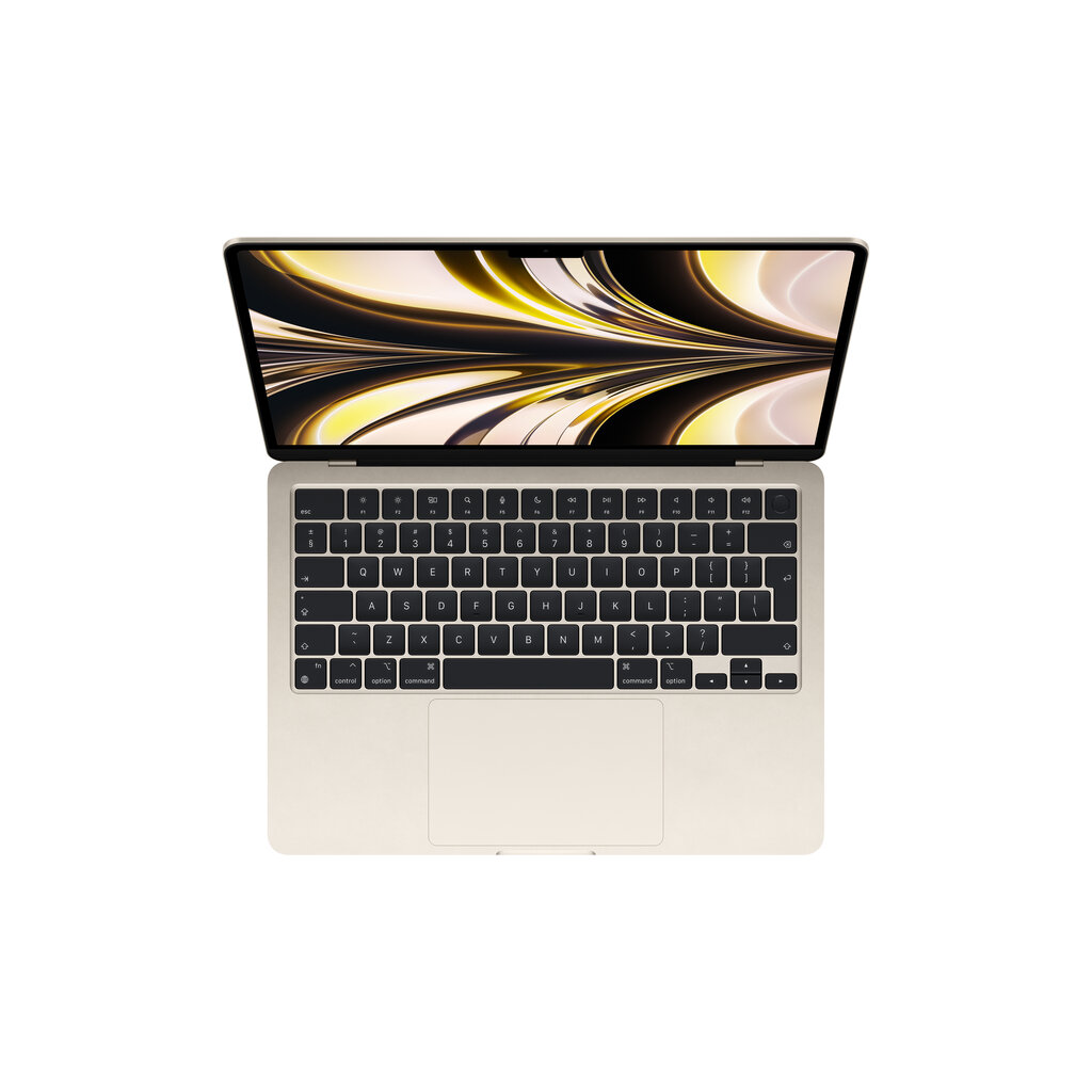 MacBook Air 13” Apple M2 8C CPU, 8C GPU/8GB/256GB SSD/Starlight/SWE - MLY13KS/A cena un informācija | Portatīvie datori | 220.lv