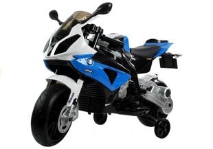 Vienvietīgs elektriskais motocikls bērniem BMW S1000RR, zils cena un informācija | BMW Rotaļlietas, bērnu preces | 220.lv