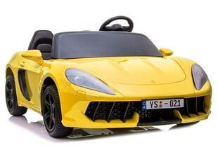 Divvietīga elektriskā automašīna bērniem YSA021A, dzeltena cena un informācija | Bērnu elektroauto | 220.lv