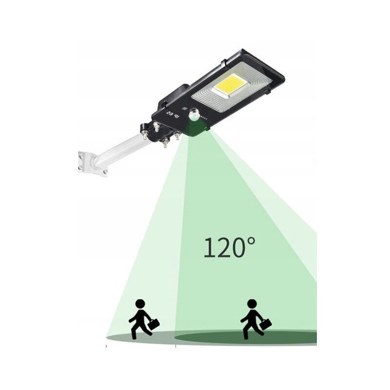 Saules ielas lampa 200W ielu lukturis ar caurules stiprinājumu + pults. cena un informācija | Āra apgaismojums | 220.lv