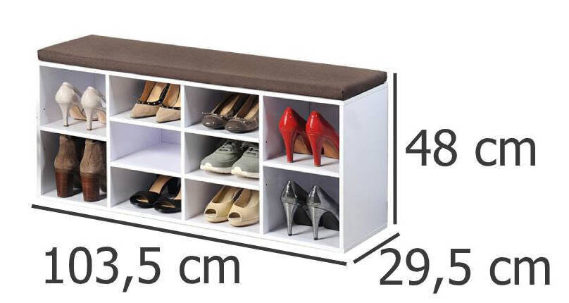 Apavu kabinets Kesper, 103,5x48x29,5 cm, balts cena un informācija | Apavu skapji, apavu plaukti, priekšnama soliņi | 220.lv