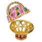 Faberžē stila savīta ola ar ziedu grozu cena un informācija | Citas oriģinālas dāvanas | 220.lv