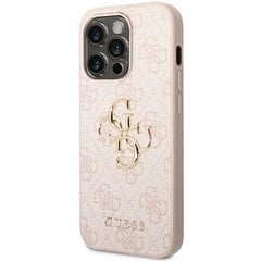 Guess GUHCP15L4GMGPI iPhone 15 Pro 6.1" różowy|pink hardcase 4G Big Metal Logo цена и информация | Чехлы для телефонов | 220.lv