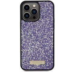 Guess GUHCP15LPFGSBSP iPhone 15 Pro 6.1" fioletowy|purple hardcase Rhinestone Metal Logo цена и информация | Чехлы для телефонов | 220.lv