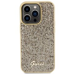 Guess GUHCP15LPMSDGSD iPhone 15 Pro 6.1" złoty|gold hardcase Disco Metal Script цена и информация | Чехлы для телефонов | 220.lv