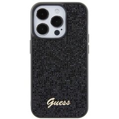 Guess GUHCP15LPMSDGSK iPhone 15 Pro 6.1" czarny|black hardcase Disco Metal Script цена и информация | Чехлы для телефонов | 220.lv