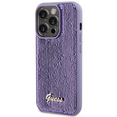 Guess GUHCP15LPSFDGSU iPhone 15 Pro 6.1" fioletowy|purple hardcase Sequin Script Metal цена и информация | Чехлы для телефонов | 220.lv