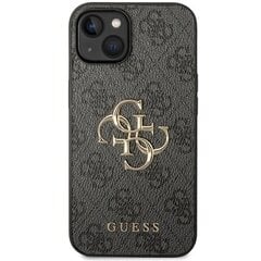 Guess GUHCP15S4GMGGR iPhone 15 6.1" szary|grey hardcase 4G Big Metal Logo цена и информация | Чехлы для телефонов | 220.lv