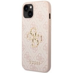 Guess GUHCP15S4GMGPI iPhone 15 6.1" różowy|pink hardcase 4G Big Metal Logo цена и информация | Чехлы для телефонов | 220.lv