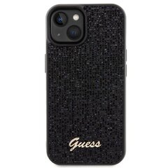 Guess GUHCP15SPMSDGSK iPhone 15 6.1" czarny|black hardcase Disco Metal Script цена и информация | Чехлы для телефонов | 220.lv