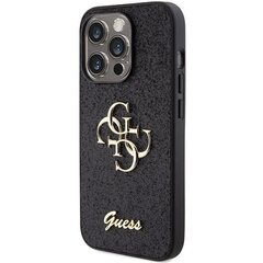 Guess GUHCP15XHG4SGK iPhone 15 Pro Max 6.7" czarny|black hardcase Glitter Script Big 4G цена и информация | Чехлы для телефонов | 220.lv