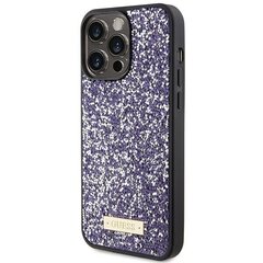 Guess GUHCP15XPFGSBSP iPhone 15 Pro Max 6.7" fioletowy|purple hardcase Rhinestone Metal Logo цена и информация | Чехлы для телефонов | 220.lv