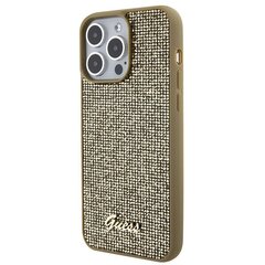 Guess GUHCP15XPMSDGSD iPhone 15 Pro Max 6.7" złoty|gold hardcase Disco Metal Script цена и информация | Чехлы для телефонов | 220.lv