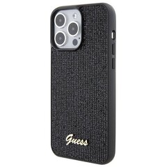 Guess GUHCP15XPMSDGSK iPhone 15 Pro Max 6.7" czarny|black hardcase Disco Metal Script цена и информация | Чехлы для телефонов | 220.lv