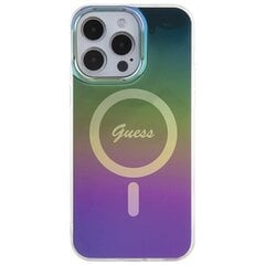 Guess GUHMP15LHITSK iPhone 15 Pro 6.1" wielokolorowy|rainbow hardcase IML Iridescent MagSafe цена и информация | Чехлы для телефонов | 220.lv