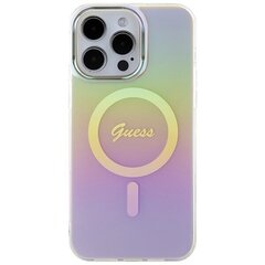 Guess GUHMP15LHITSP iPhone 15 Pro 6.1" różowy|pink hardcase IML Iridescent MagSafe цена и информация | Чехлы для телефонов | 220.lv