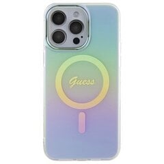 Guess GUHMP15LHITSQ iPhone 15 Pro 6.1" turkusowy|turquoise hardcase IML Iridescent MagSafe цена и информация | Чехлы для телефонов | 220.lv