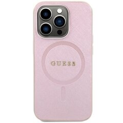 Guess GUHMP15LPSAHMCP iPhone 15 Pro 6.1" różowy|pink hardcase Saffiano MagSafe цена и информация | Чехлы для телефонов | 220.lv