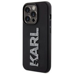 Karl Lagerfeld KLHCP15L3DMBKCK iPhone 15 Pro 6.1" czarny|black hardcase 3D Rubber Glitter Logo цена и информация | Чехлы для телефонов | 220.lv