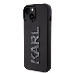 Karl Lagerfeld KLHCP15S3DMBKCK iPhone 15 6.1" czarny|black hardcase 3D Rubber Glitter Logo цена и информация | Чехлы для телефонов | 220.lv