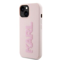 Karl Lagerfeld KLHCP15S3DMBKCP iPhone 15 6.1" różowy|pink hardcase 3D Rubber Glitter Logo цена и информация | Чехлы для телефонов | 220.lv