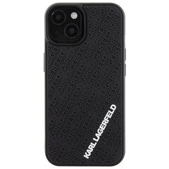 Karl Lagerfeld KLHCP15S3DMKRLK iPhone 15 6.1" czarny|black hardcase 3D Rubber Multi Logo цена и информация | Чехлы для телефонов | 220.lv