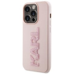 Karl Lagerfeld KLHCP15X3DMBKCP iPhone 15 Pro Max 6.7" różowy|pink hardcase 3D Rubber Glitter Logo цена и информация | Чехлы для телефонов | 220.lv