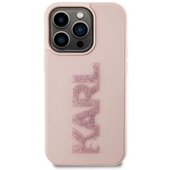 Karl Lagerfeld KLHCP15X3DMBKCP iPhone 15 Pro Max 6.7" różowy|pink hardcase 3D Rubber Glitter Logo цена и информация | Чехлы для телефонов | 220.lv