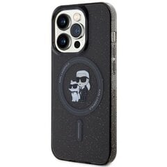 Karl Lagerfeld KLHMP15LHGKCNOK iPhone 15 Pro 6.1" czarny|black hardcase Karl&Choupette Glitter MagSafe цена и информация | Чехлы для телефонов | 220.lv