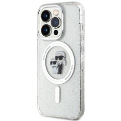 Karl Lagerfeld KLHMP15LHGKCNOT iPhone 15 Pro 6.1" transparent hardcase Karl&Choupette Glitter MagSafe цена и информация | Чехлы для телефонов | 220.lv