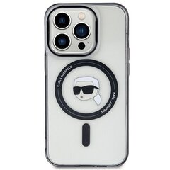 Karl Lagerfeld KLHMP15LHKHNOTK iPhone 15 Pro 6.1" transparent hardcase IML Karl`s Head MagSafe цена и информация | Чехлы для телефонов | 220.lv