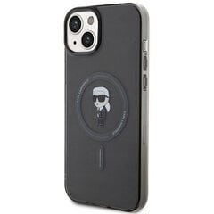 Karl Lagerfeld KLHMP15MHFCKNOK iPhone 15 Plus 6.7" czarny|black hardcase IML Ikonik MagSafe цена и информация | Чехлы для телефонов | 220.lv