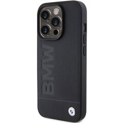 BMW BMHCP15LSLLBK iPhone 15 Pro 6.1" czarny|black Leather Hot Stamp цена и информация | Чехлы для телефонов | 220.lv