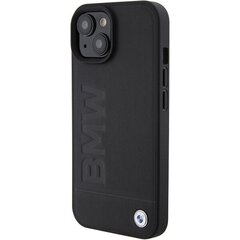 BMW BMHCP15MSLLBK iPhone 15 Plus 6.7" czarny|black Leather Hot Stamp цена и информация | Чехлы для телефонов | 220.lv