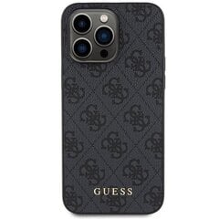 Guess GUHCP15LG4GFGR iPhone 15 Pro 6.1" szary|grey hard case 4G Metal Gold Logo цена и информация | Чехлы для телефонов | 220.lv